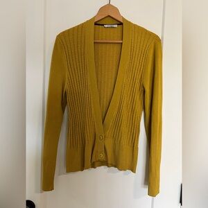M.M. LaFleur Goldenrod Lange Cardigan